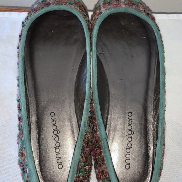 ANNA BAIGUERA plaid ballet flats with leather soles, US size 8, Euro size 39 - Picture 4 of 9